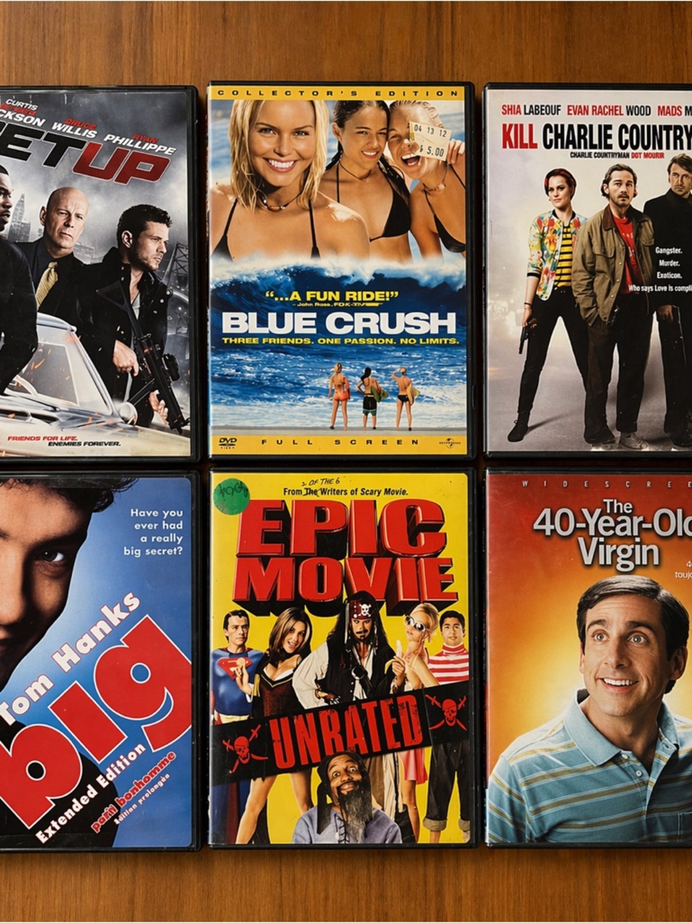 Assorted DVD Movie Lot - Colorful Covers (6 Titles)